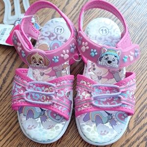 2 Pair Pink Light-up Paw Patrol Sandals Size 11 Toddler Girls